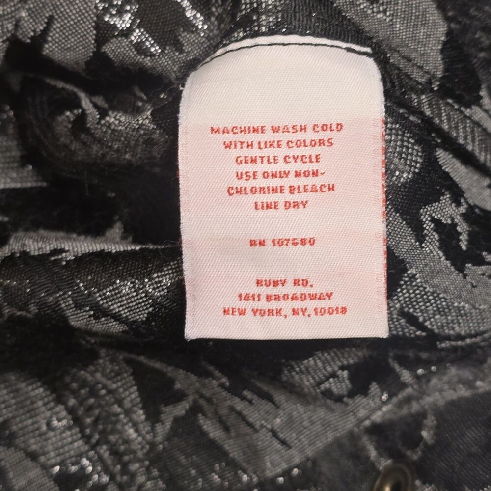 Ruby Rd. 12 Petite Black Pattern Jacket - Picture 6 of 9